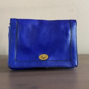 J.Crew Clutch/Crossbody Bag with removable strap in Cobalt Blue